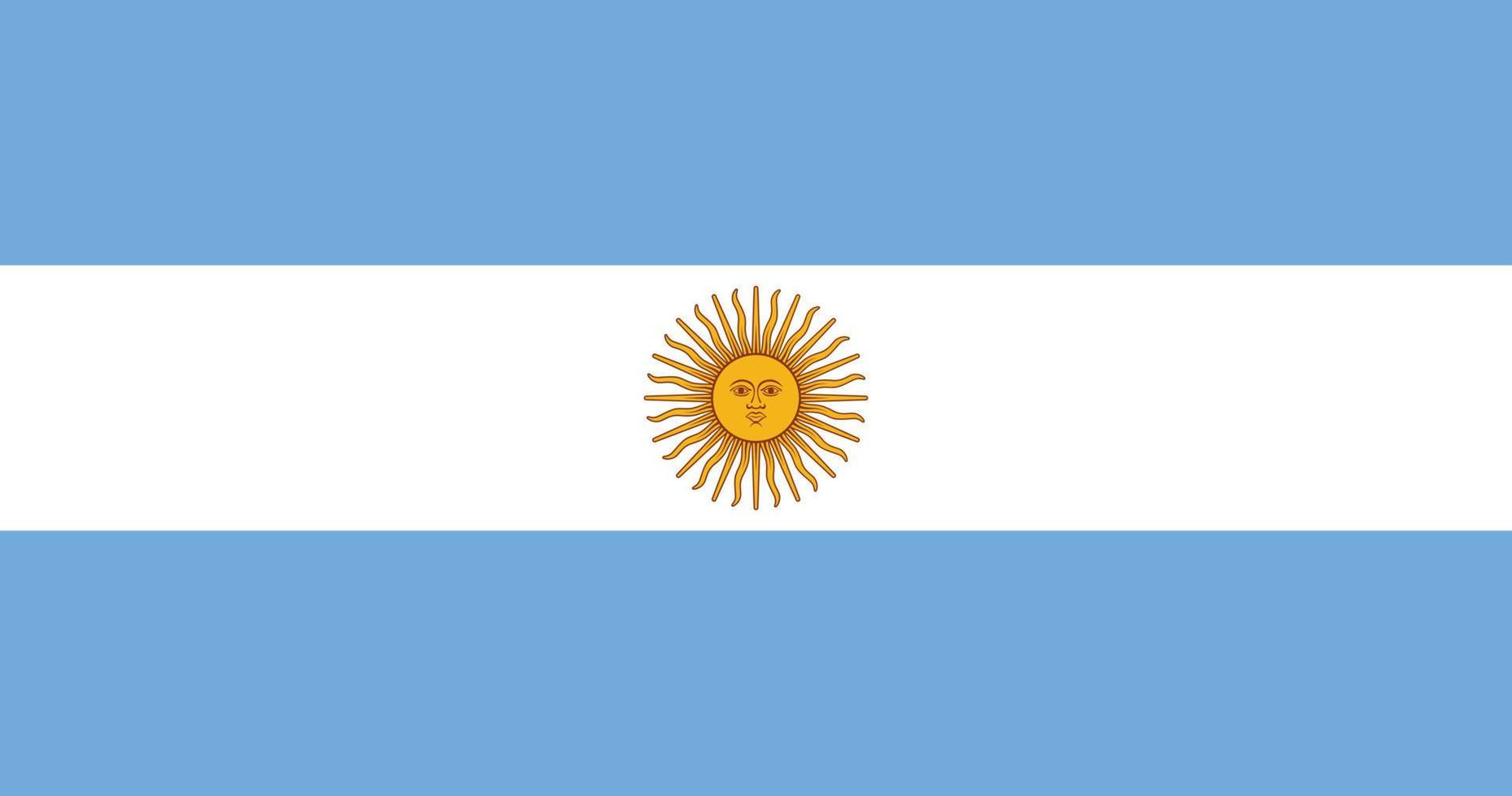 Argentina flag with original RGB color vector illustration design