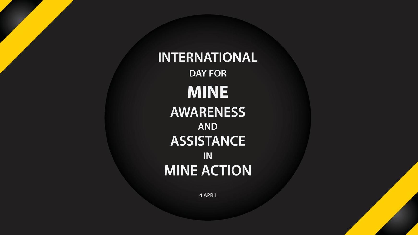 International Day for Mine Awareness and Assistance in Mine Action. Vector illustration background