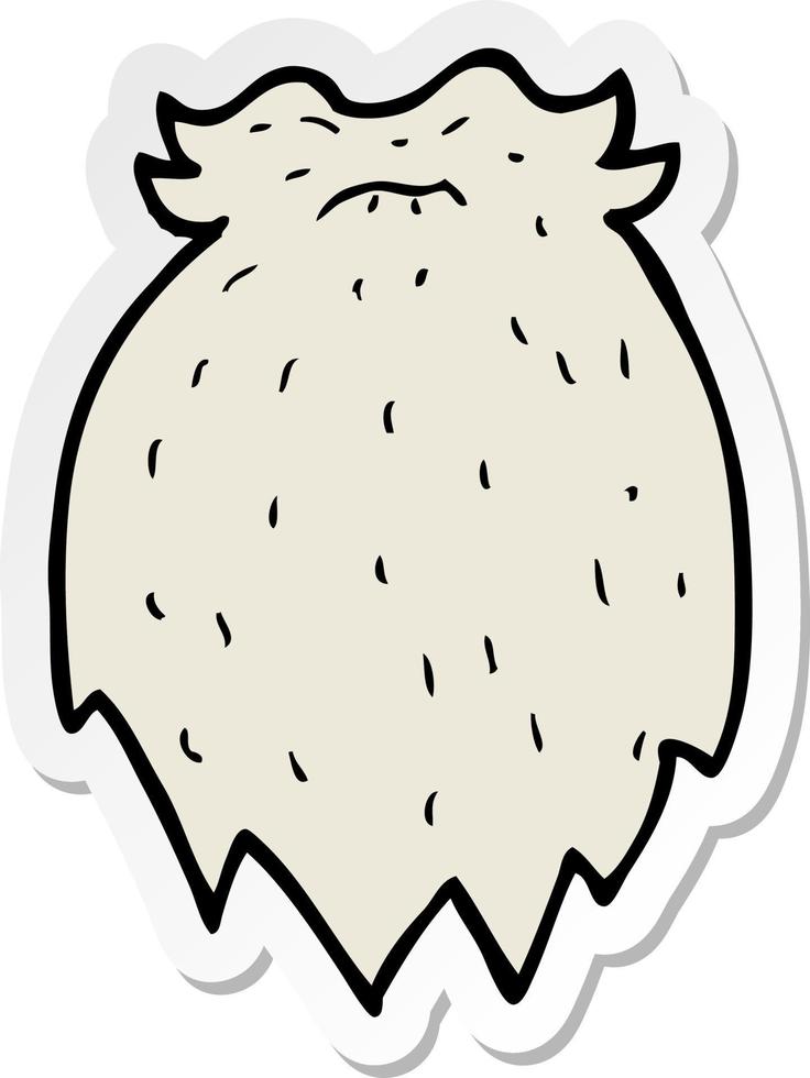 sticker of a cartoon fake beard vector