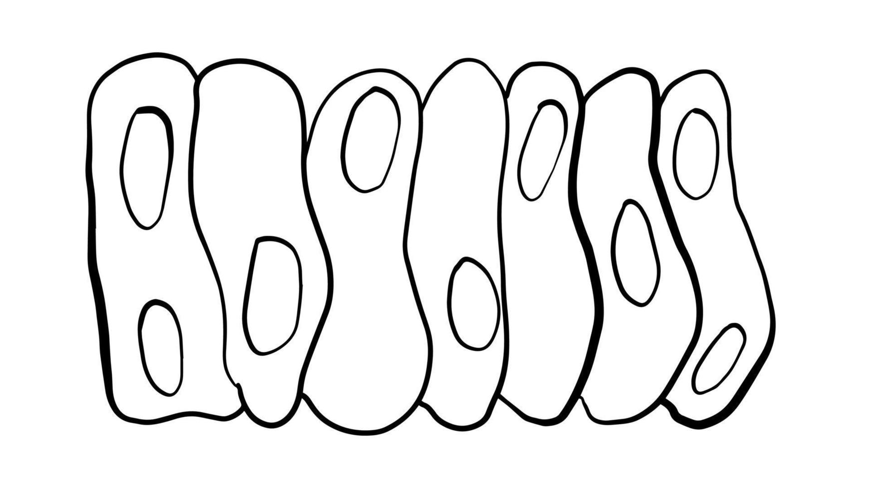 Cute abstract doodle artistic sketch isolated on white background. vector