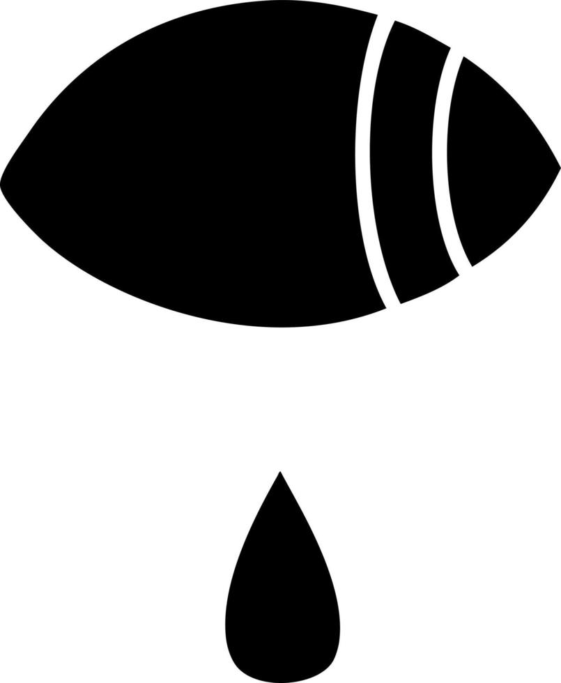 flat symbol crying eye looking to one side vector