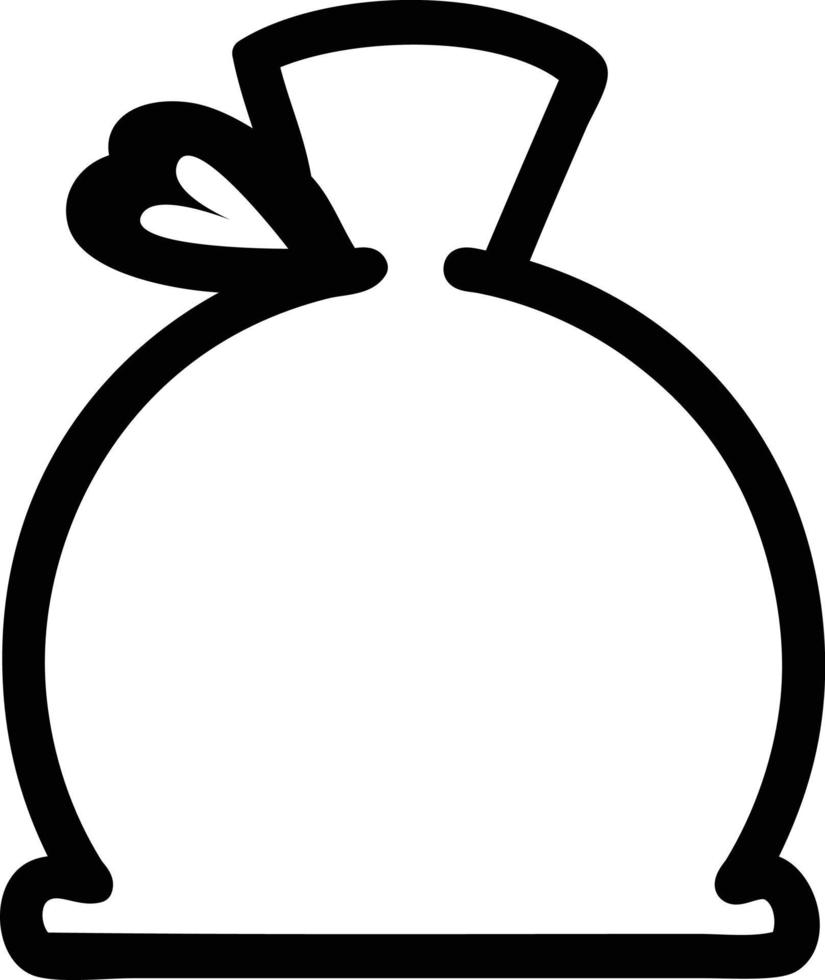 bulging sack icon vector