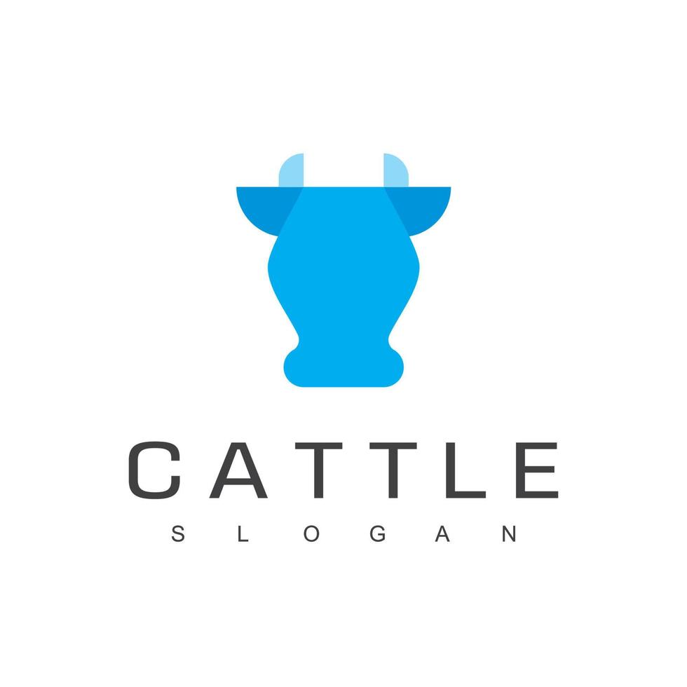 Cow Or Bull Head For Cattle Logo vector