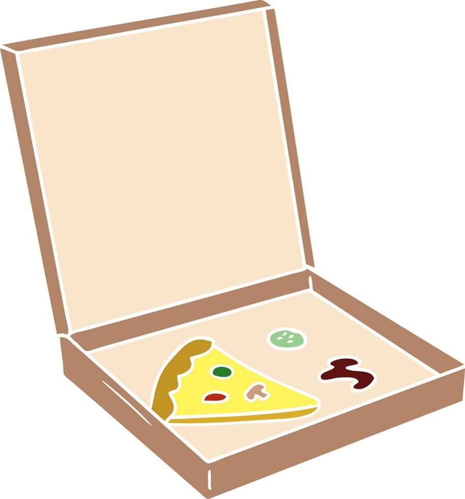 cartoon doodle of a slice of pizza vector