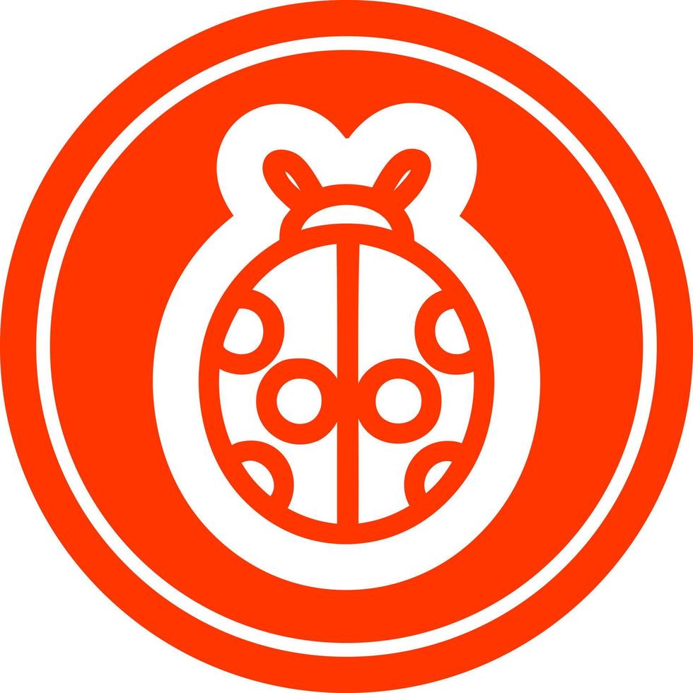 cute ladybug icon vector