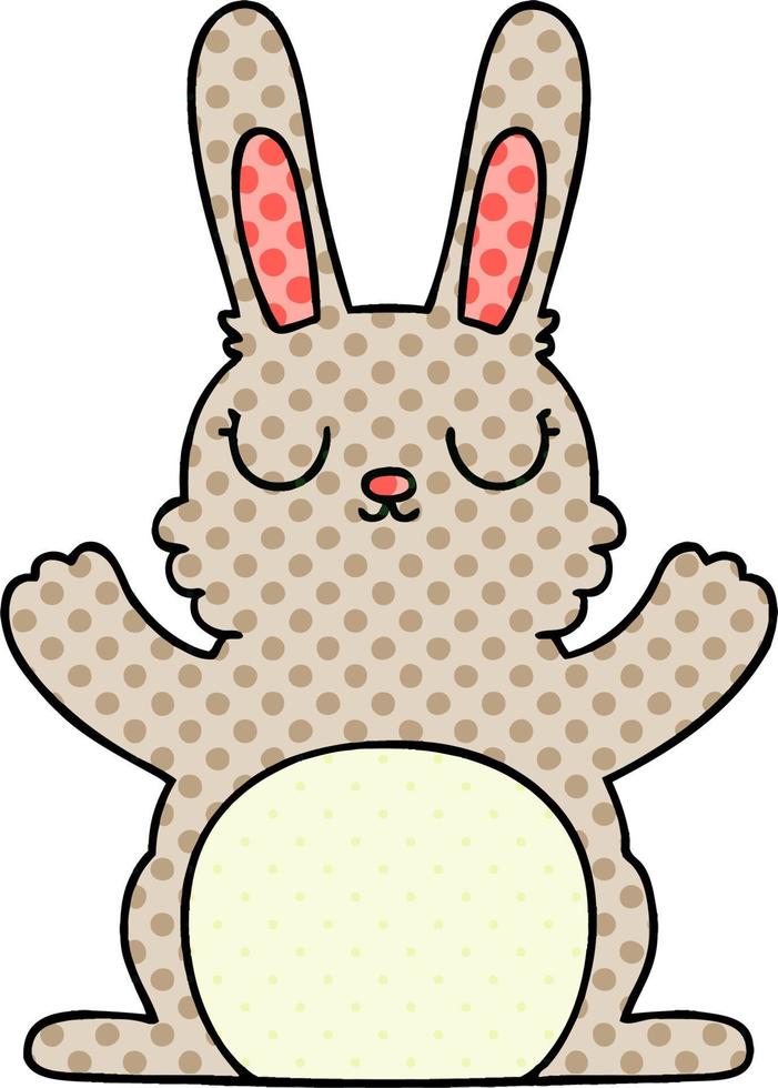 quirky comic book style cartoon rabbit vector