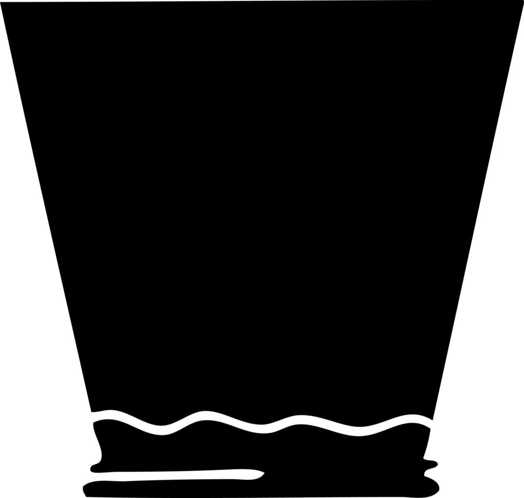 peculiar vaso de whisky con símbolo plano vector