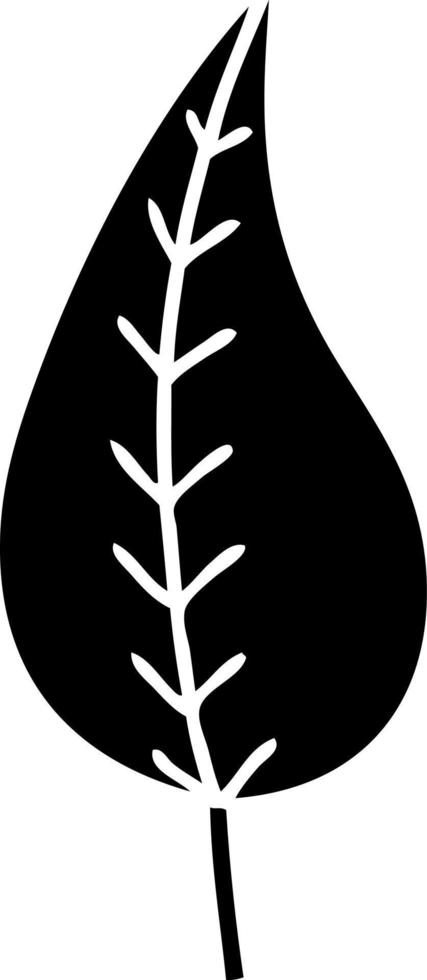 símbolo plano hoja verde vector