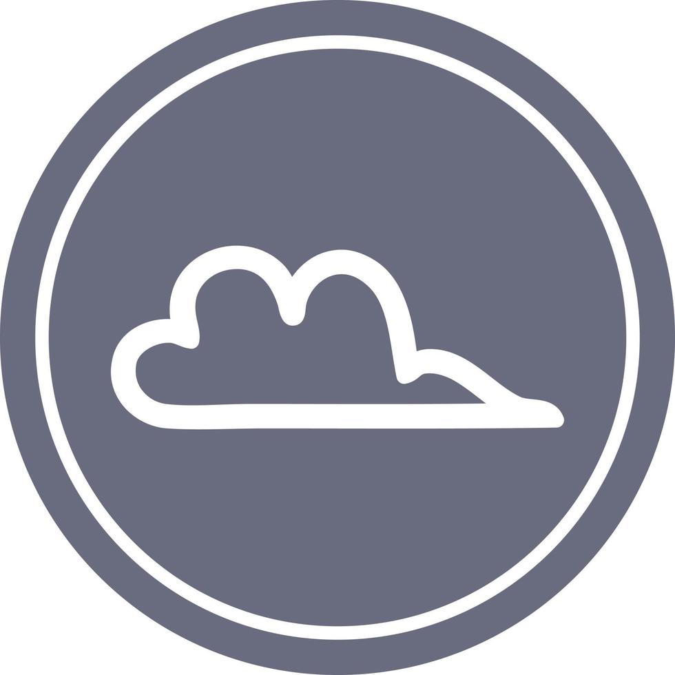 weather cloud circular icon vector