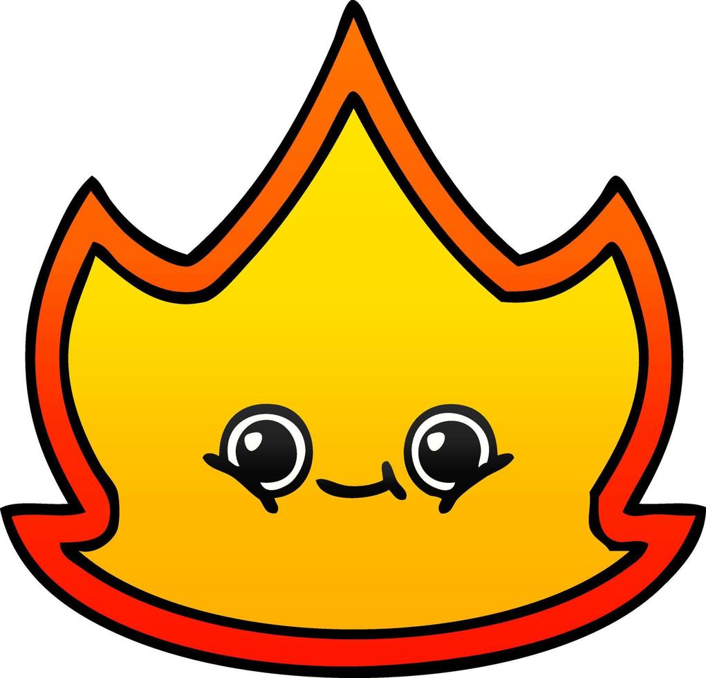 gradient shaded cartoon fire vector