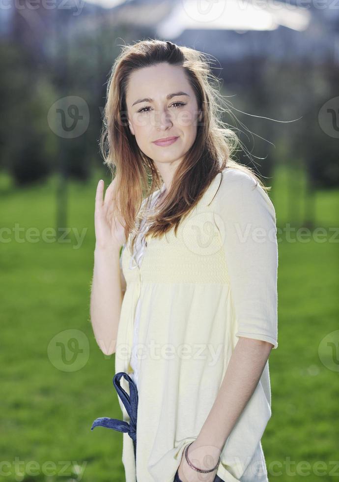 young woman outdoor portrait photo