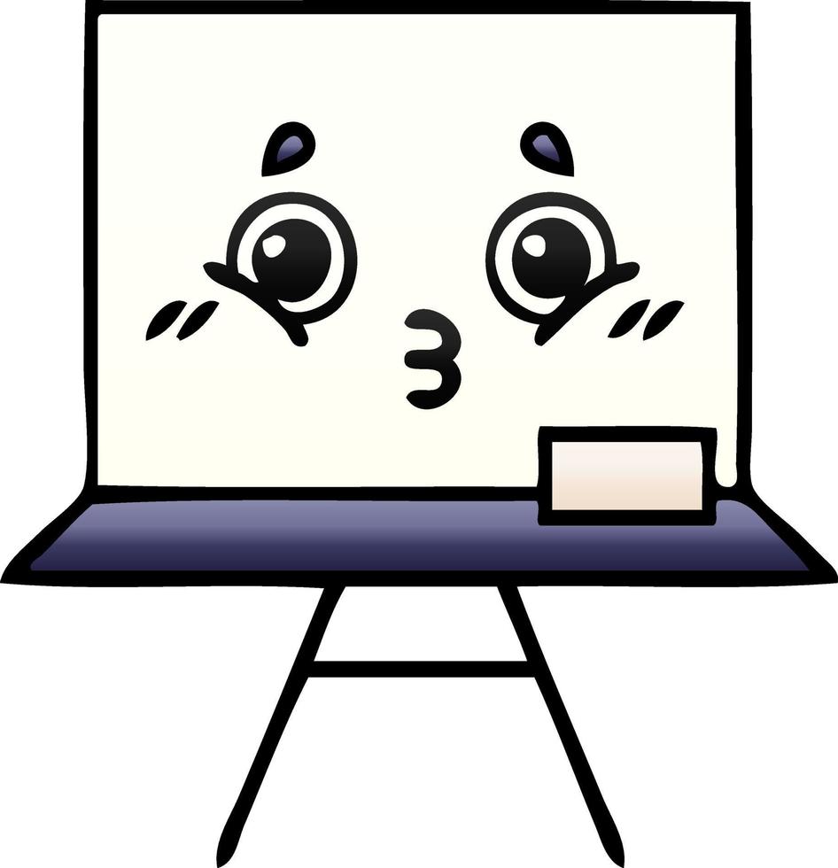gradient shaded cartoon white board vector