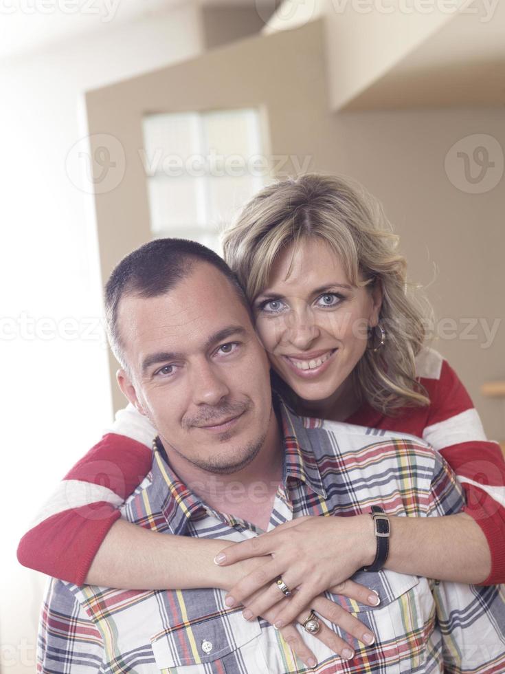 happy couple at home photo