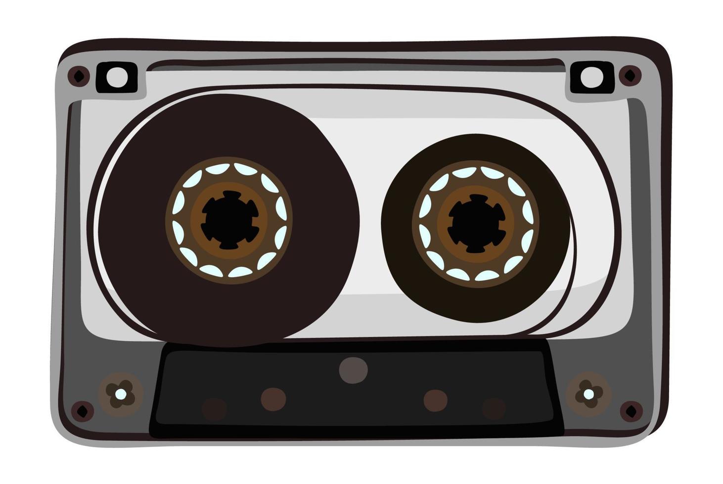 Vector isolated illustration of audiocassette.