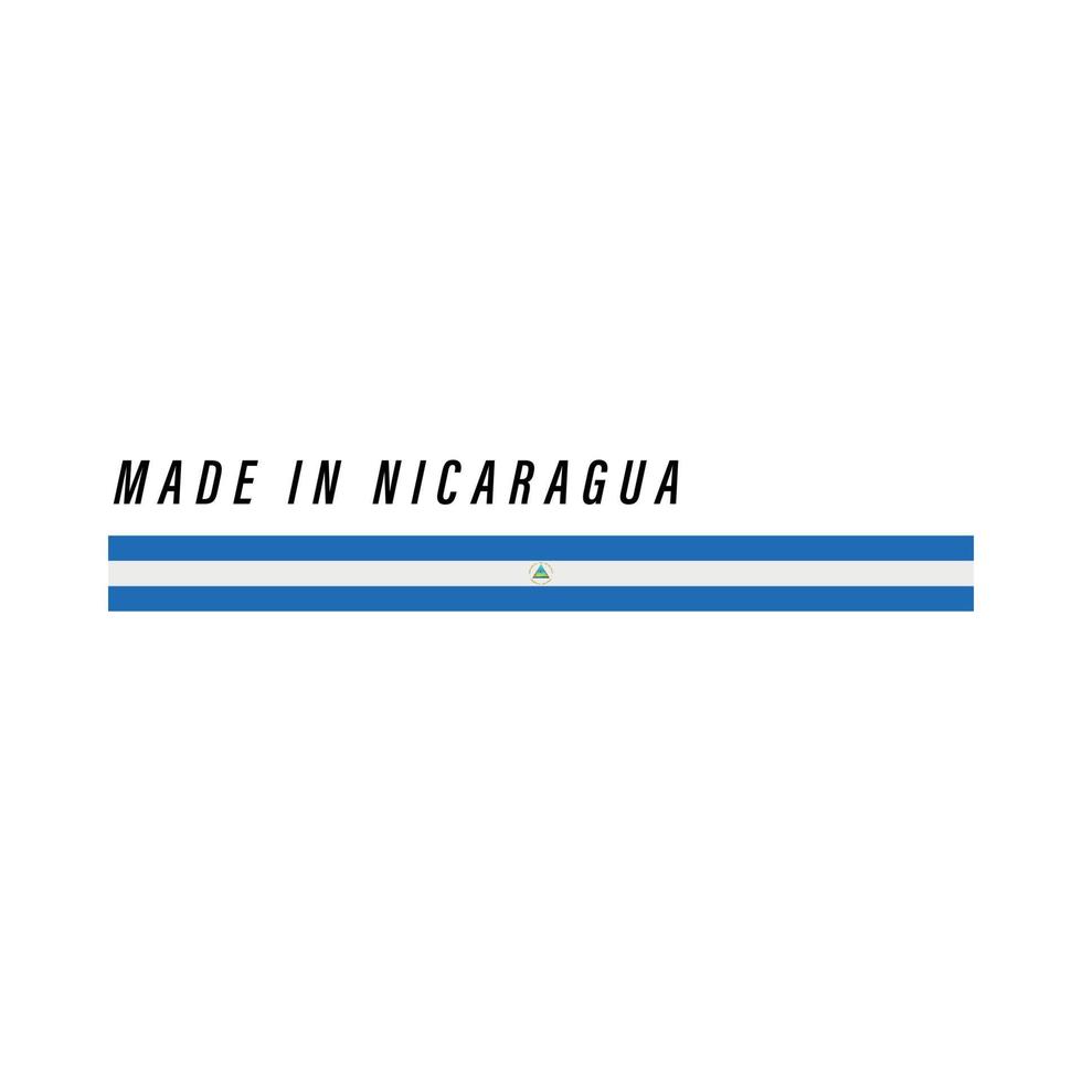 Made in Nicaragua, badge or label with flag isolated vector