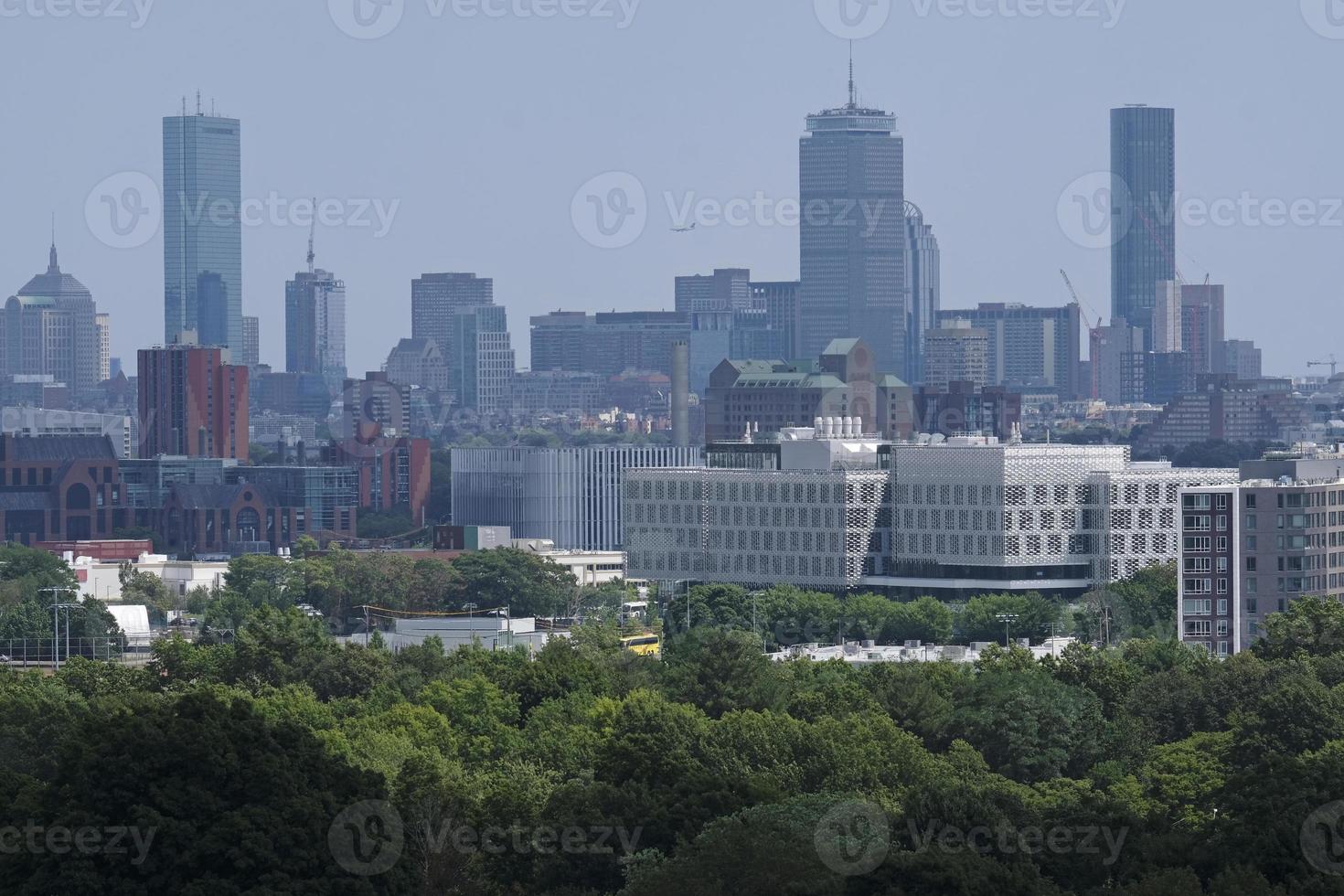 The skyline of Boston, MA, on a sunny day photo