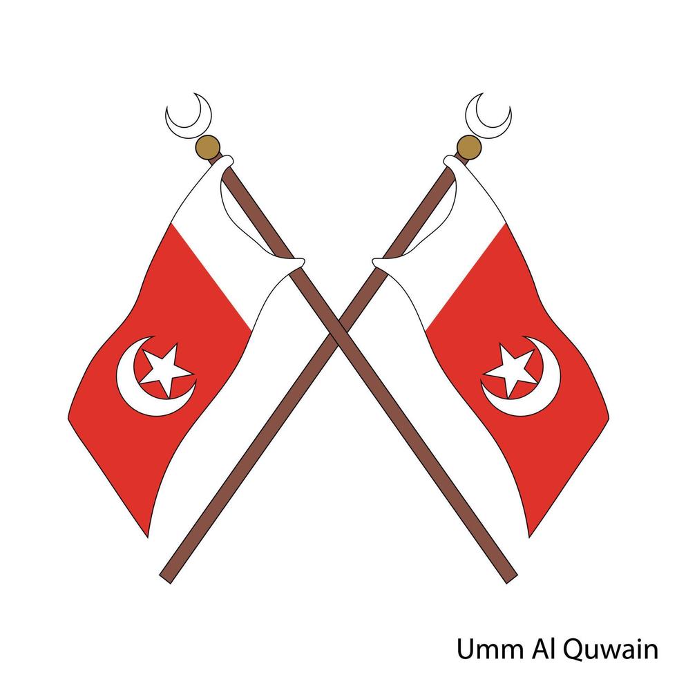 Coat of Arms of Umm Al Quwain is a United Arab Emirates region. vector