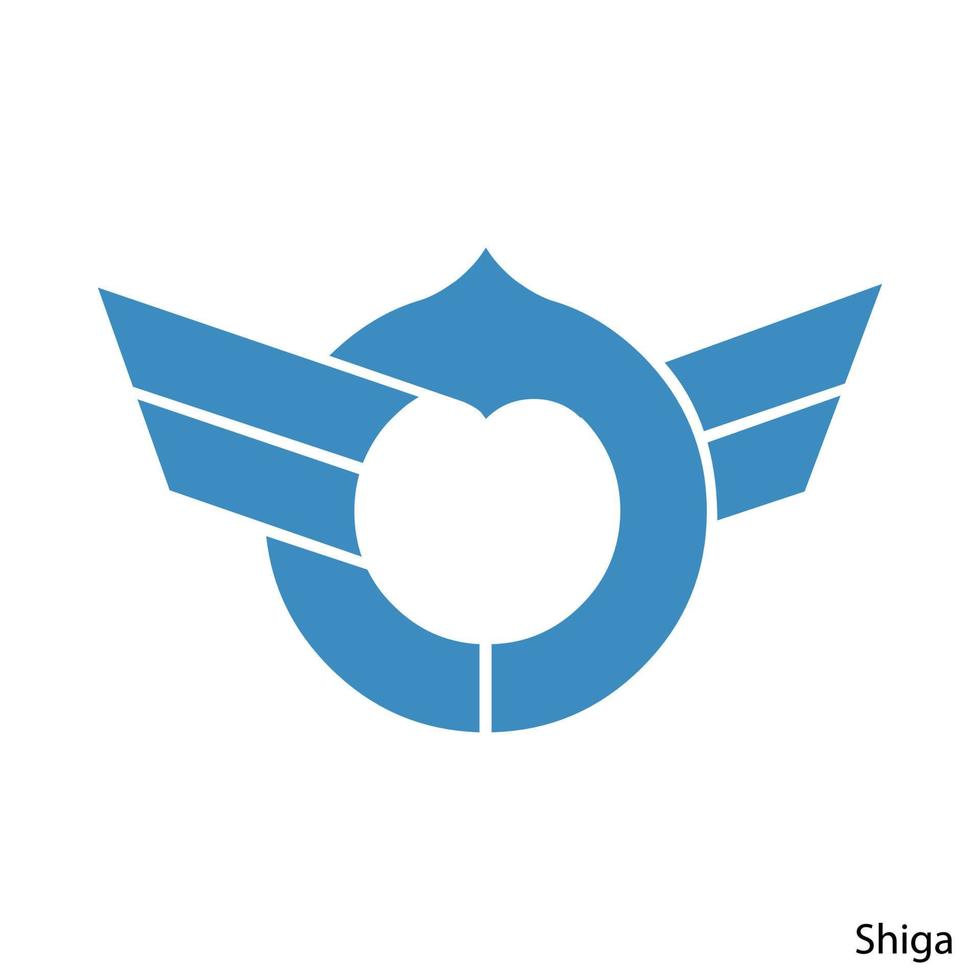 Coat of Arms of Shiga is a Japan prefecture. Vector emblem
