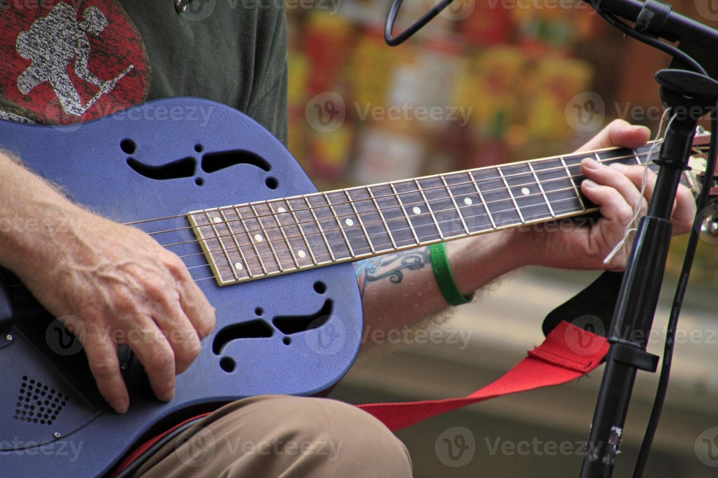 guitarrista de jazz en nueva orleans, louisiana foto