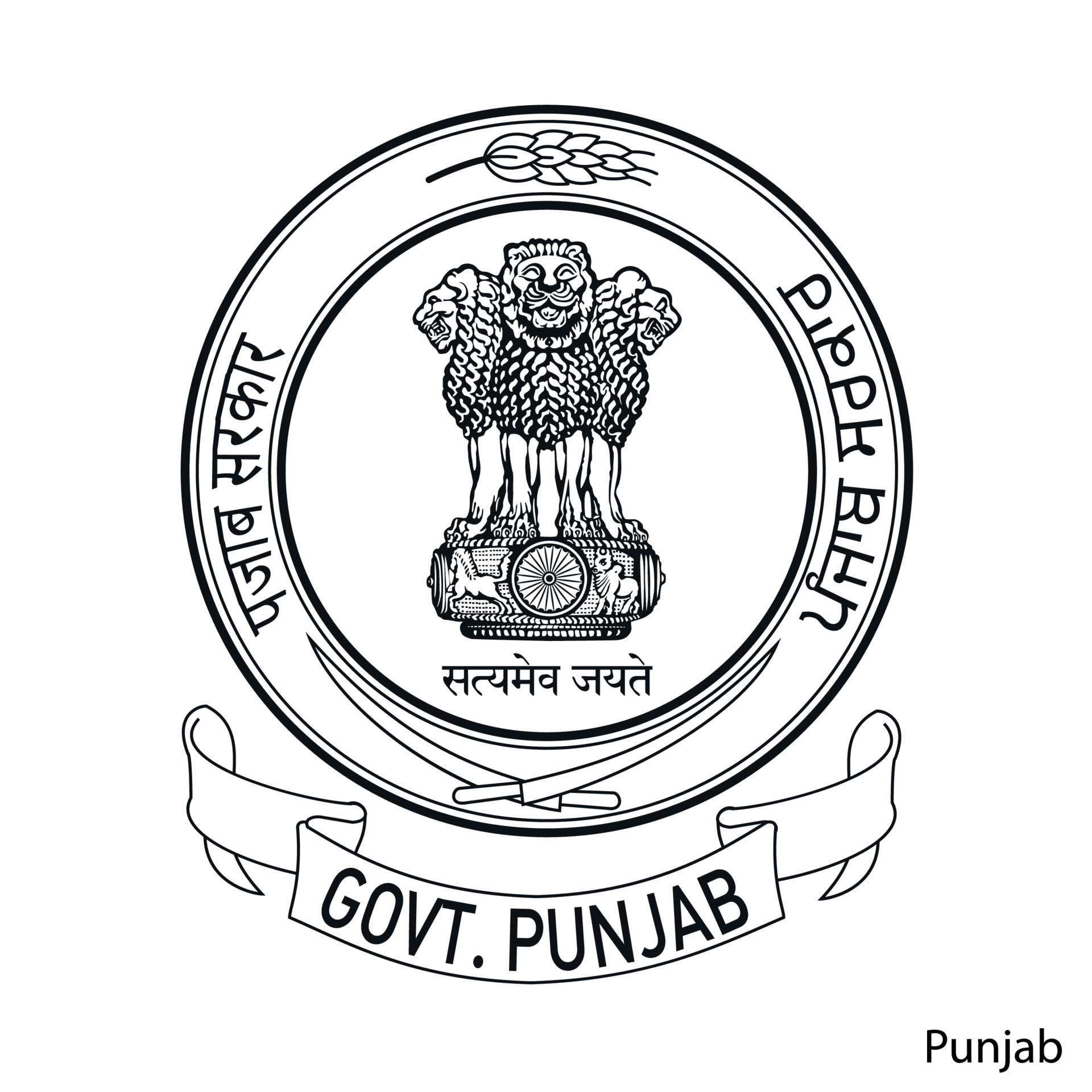 Coat of Arms of Punjab is a Indian region. Vector emblem 11306310