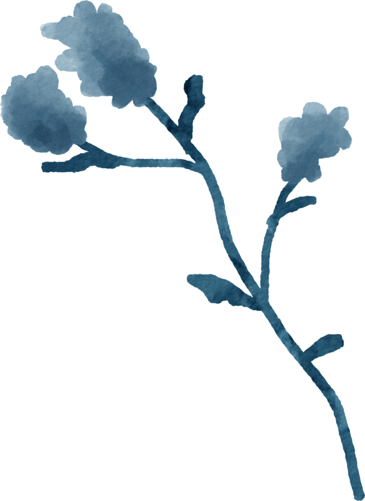 blauw bloem bloemen waterverf voor decoratie png