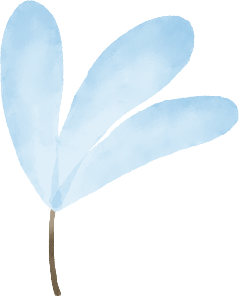 aquarelle florale fleur bleue pour la décoration png
