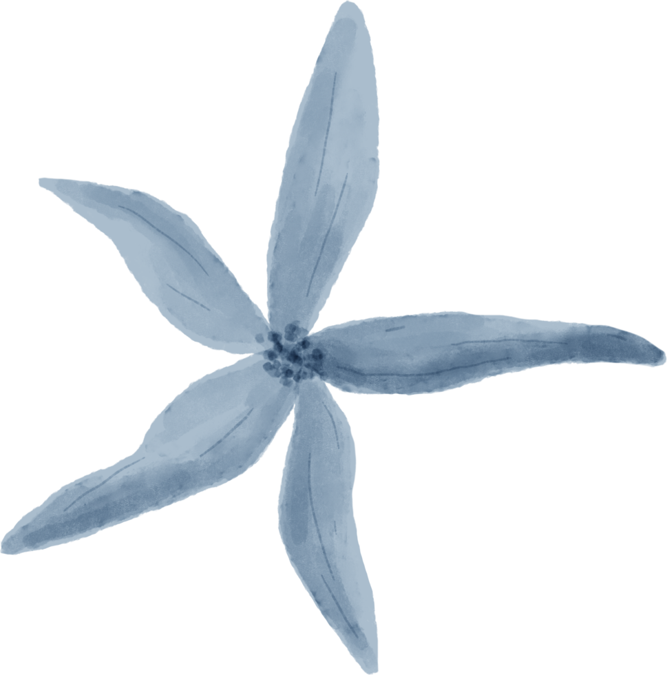 blauw bloem bloemen waterverf voor decoratie png