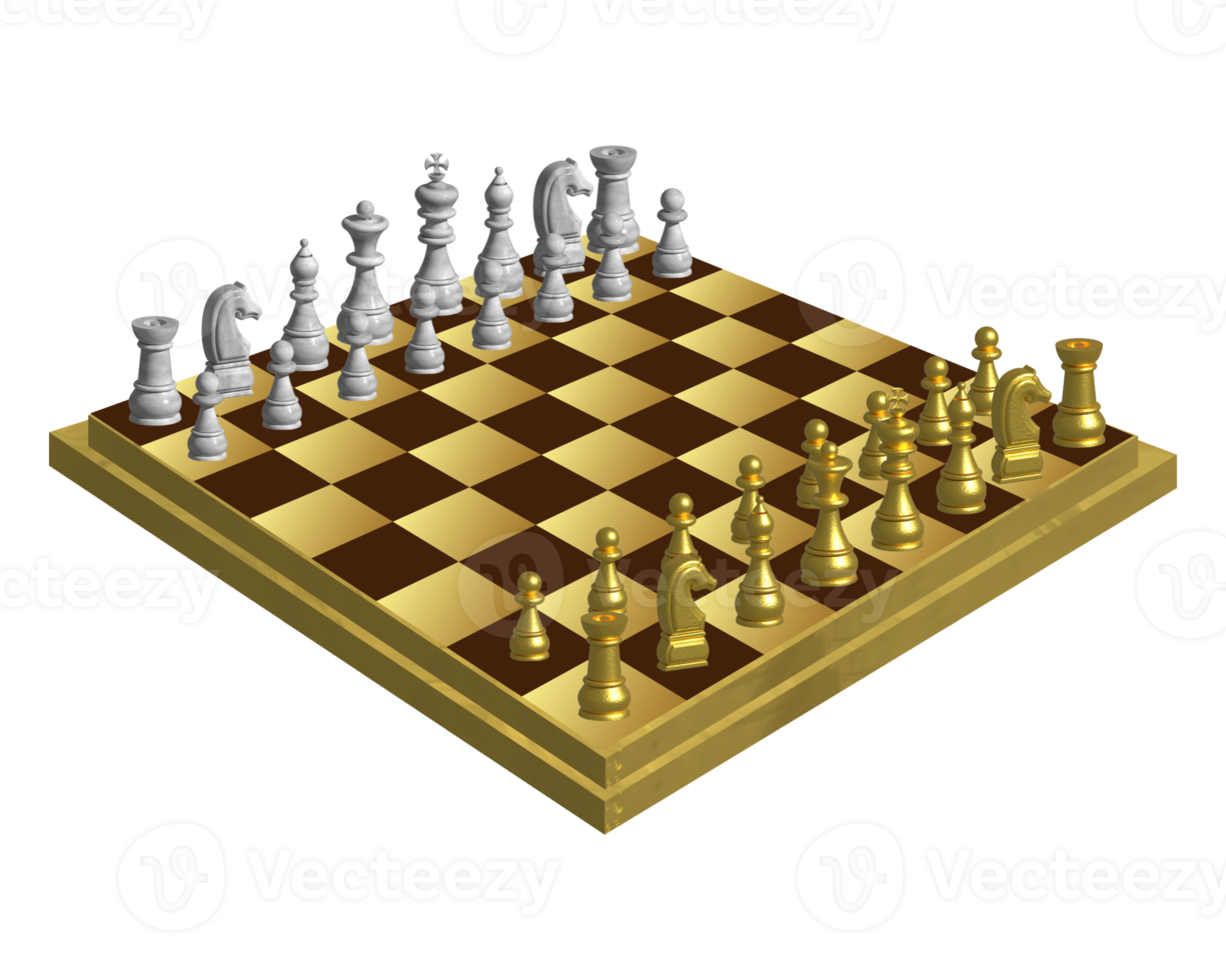 Chessboard 3D Render, Chess Pieces Standing png