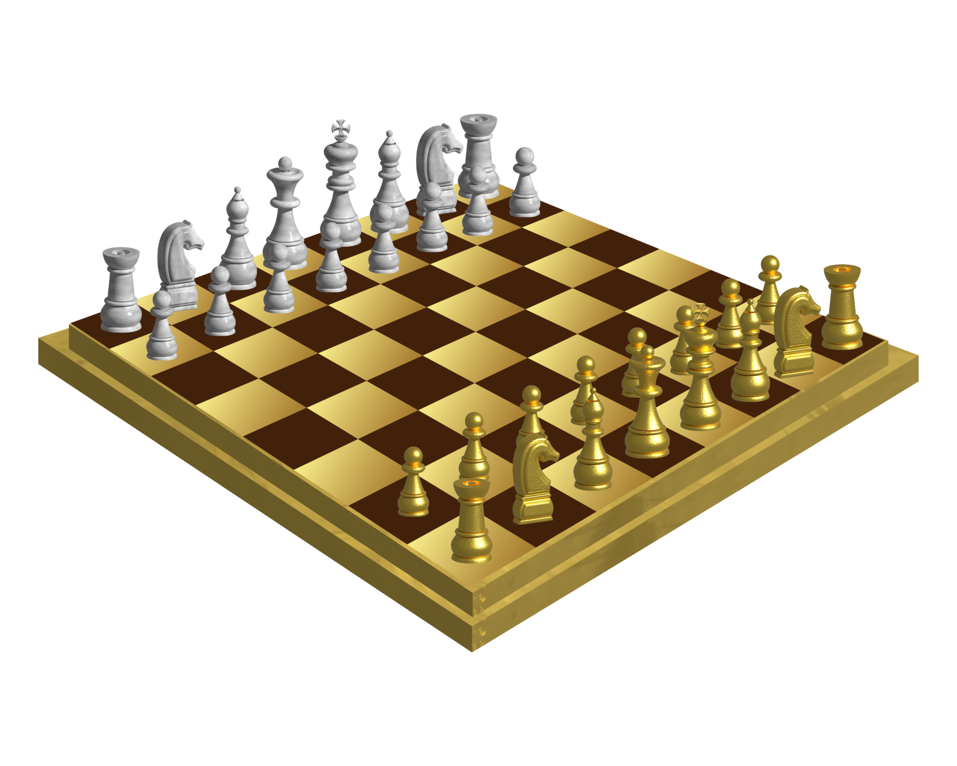 chess board 3d render icon illustration with transparent background, chess  game 21975108 PNG