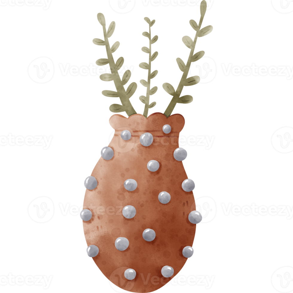 Watercolor Plant Pot png