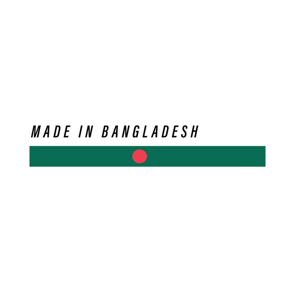 Made in Bangladesh, badge or label with flag isolated vector
