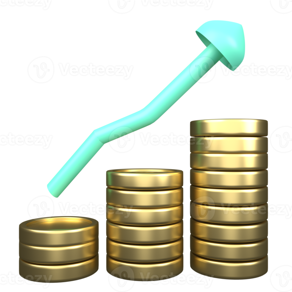 investment 3d illustration rendering png
