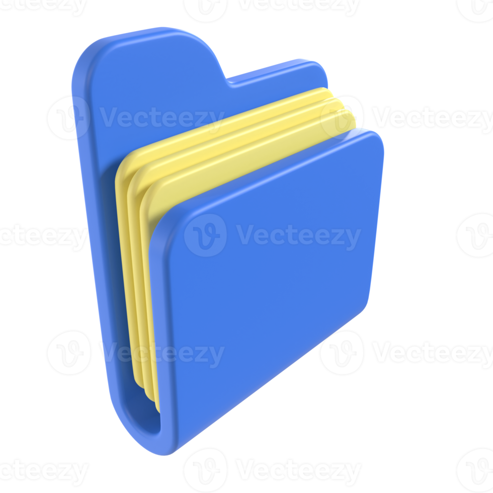 folder 3d illustration rendering png