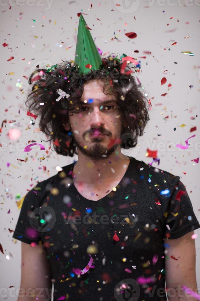 confetti man on party photo