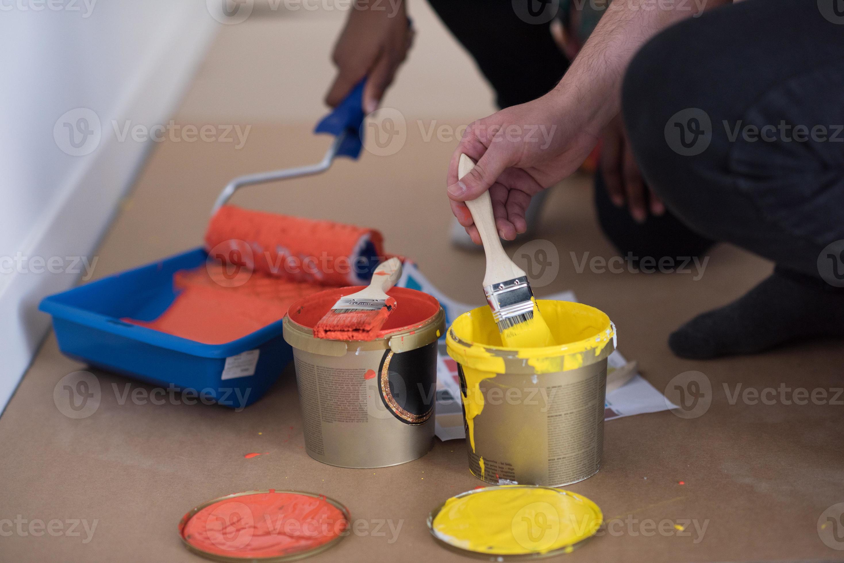 painters prepare color for painting 11306959 Stock Photo at Vecteezy