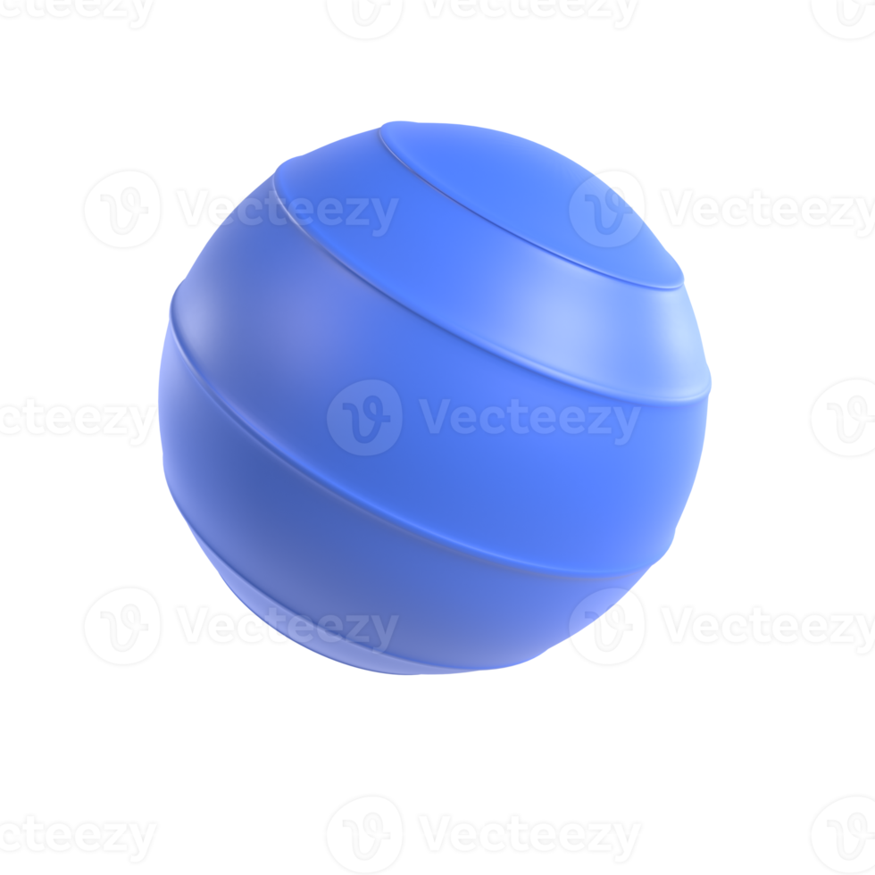 pilates ball 3d illustration rendering png