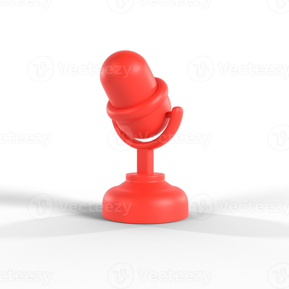 microphone rendu 3d illustration png