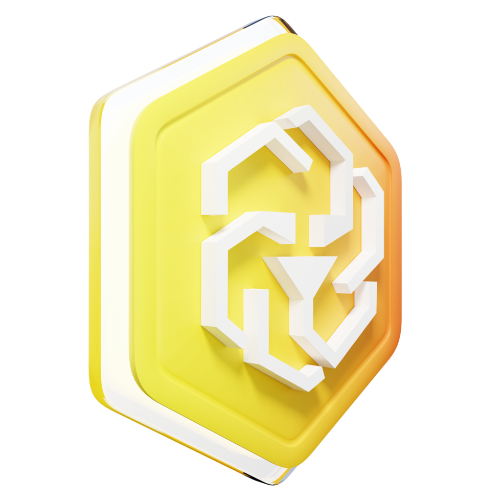 UNUS SED LEO LEO Badge Crypto 3D Rendering png