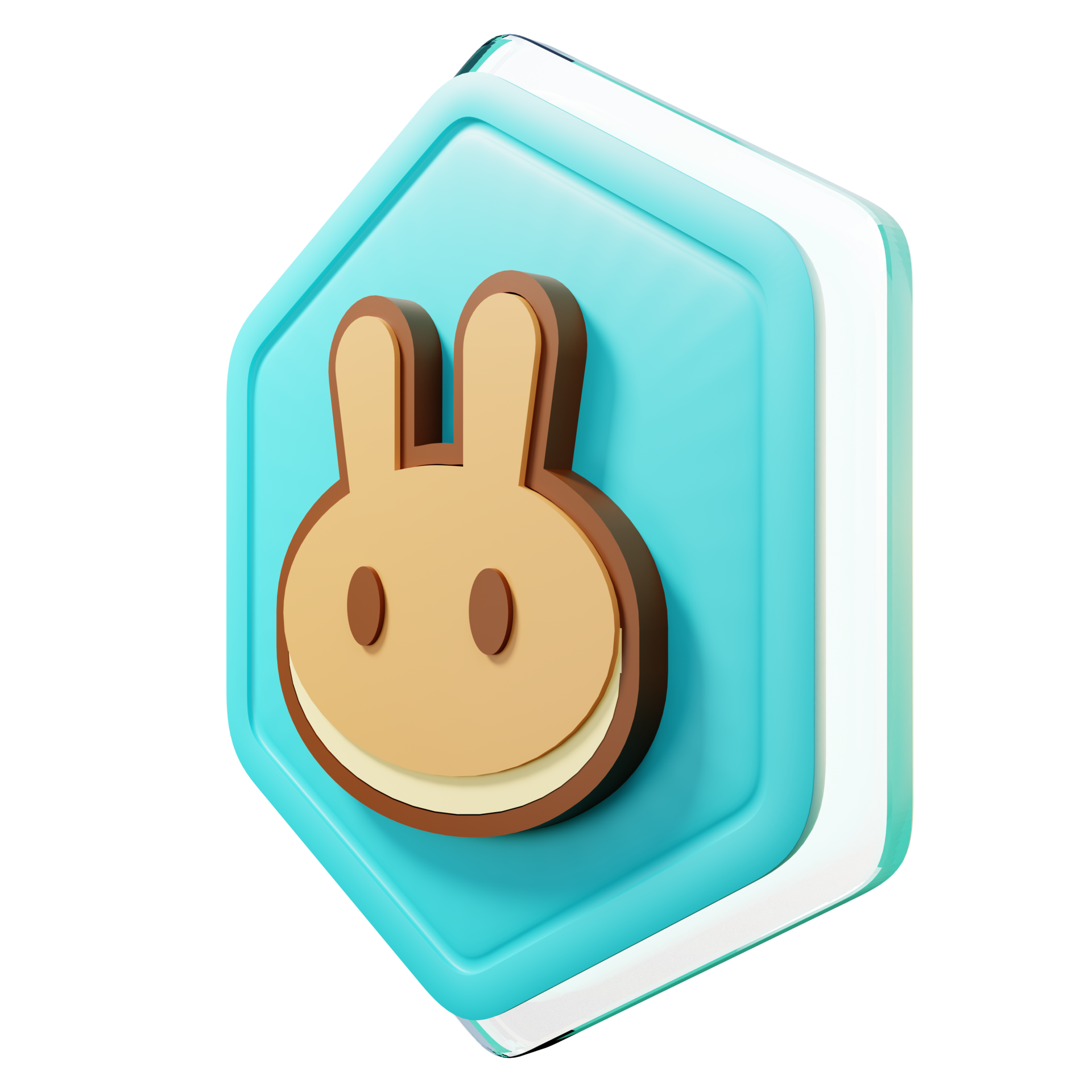 Free pancakeswap torta insignia crypto 3d renderizado 11307267 PNG with