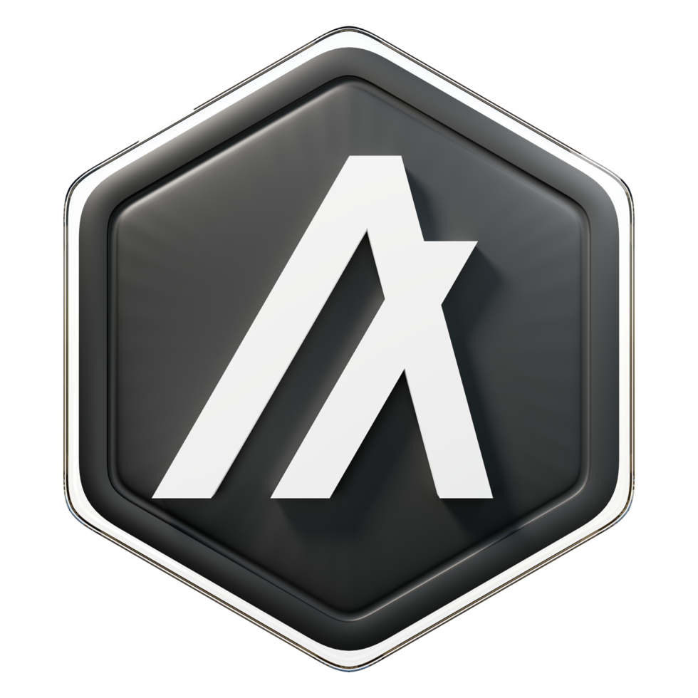 algorand algo badge crypto renderização em 3d png