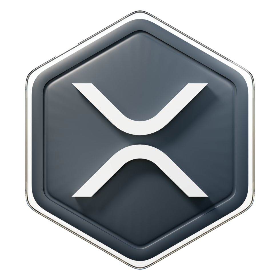 XRP Badge Crypto3D Rendering png