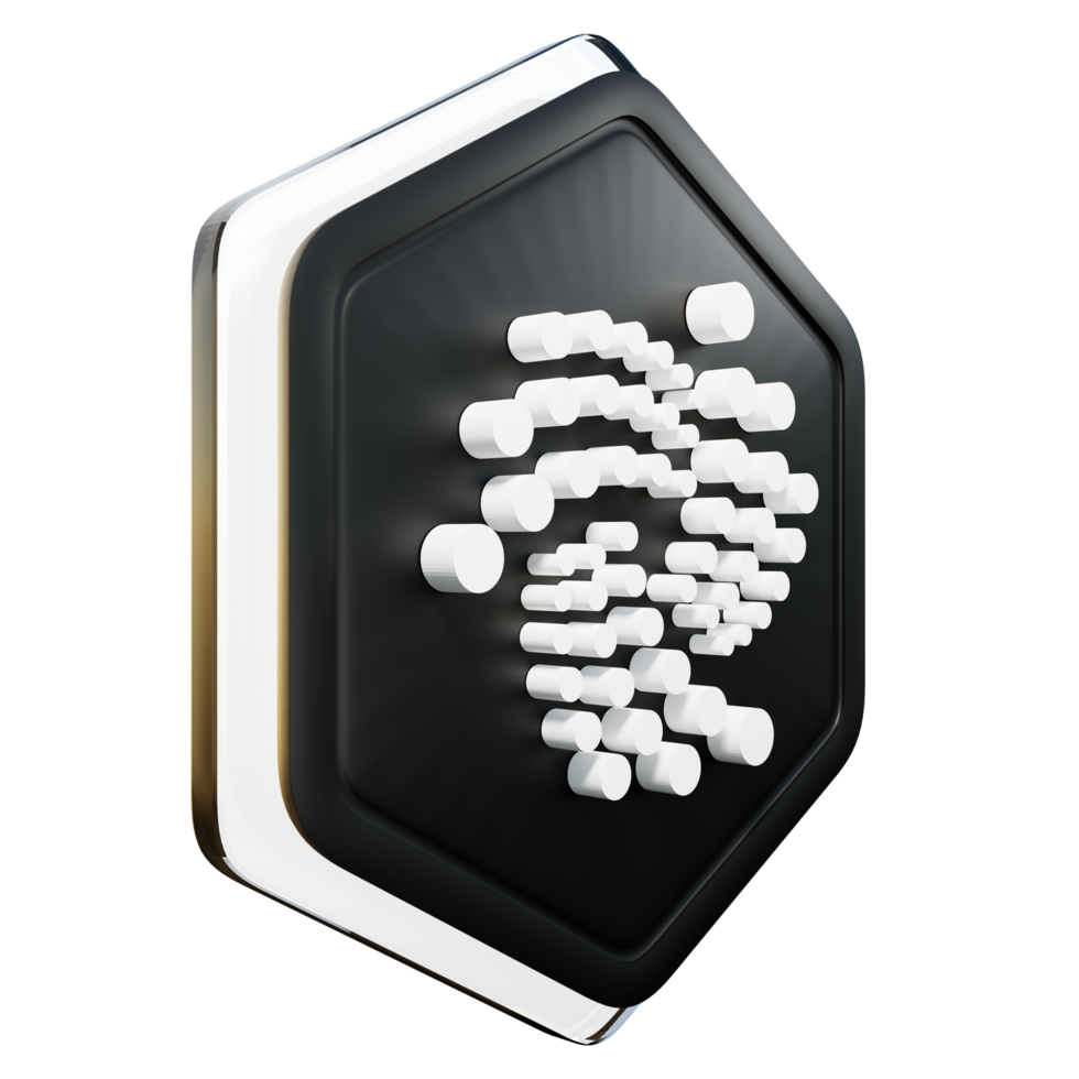 IOTA MIOTA Badge Crypto 3D Rendering png