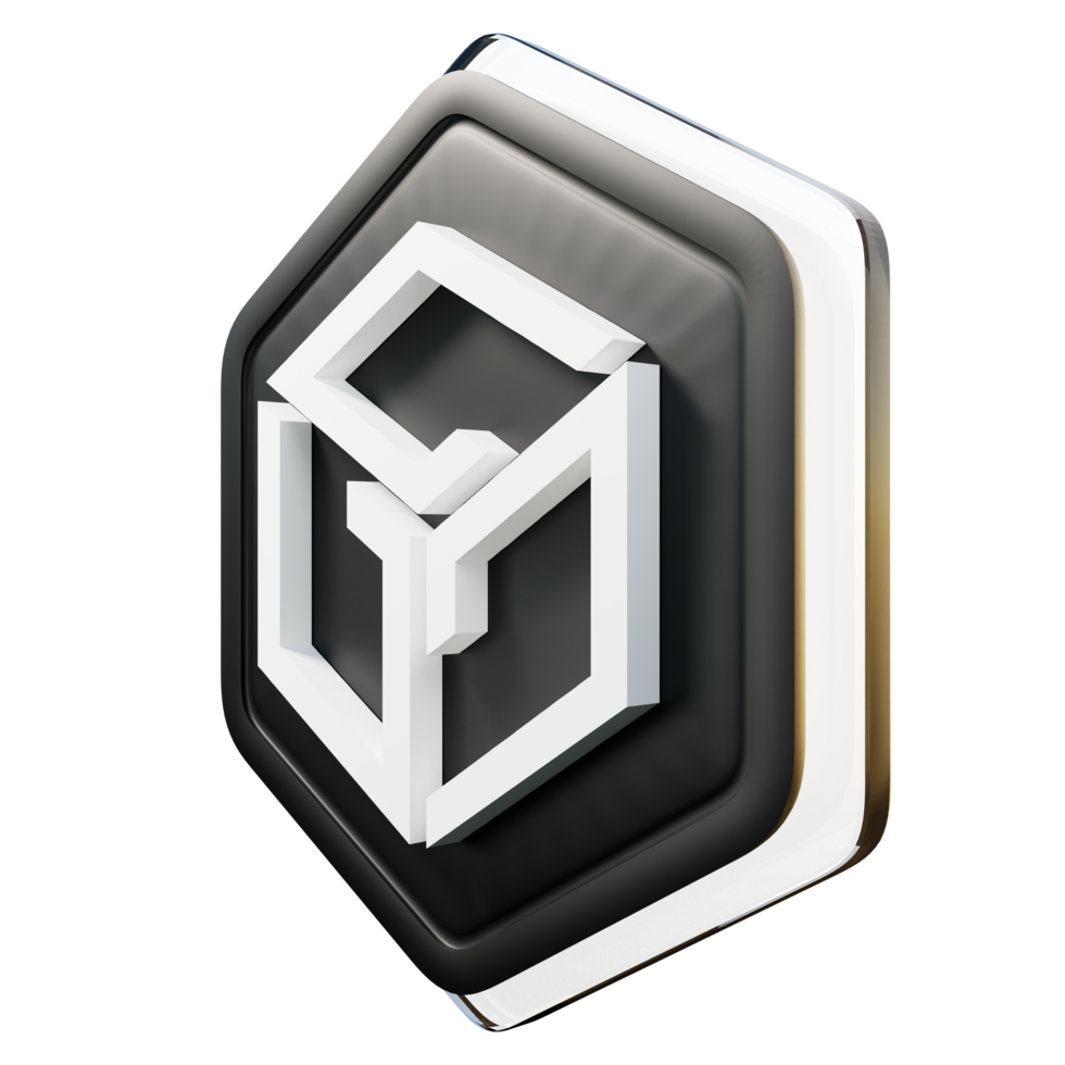 Gala GALA Badge Crypto 3D Rendering png