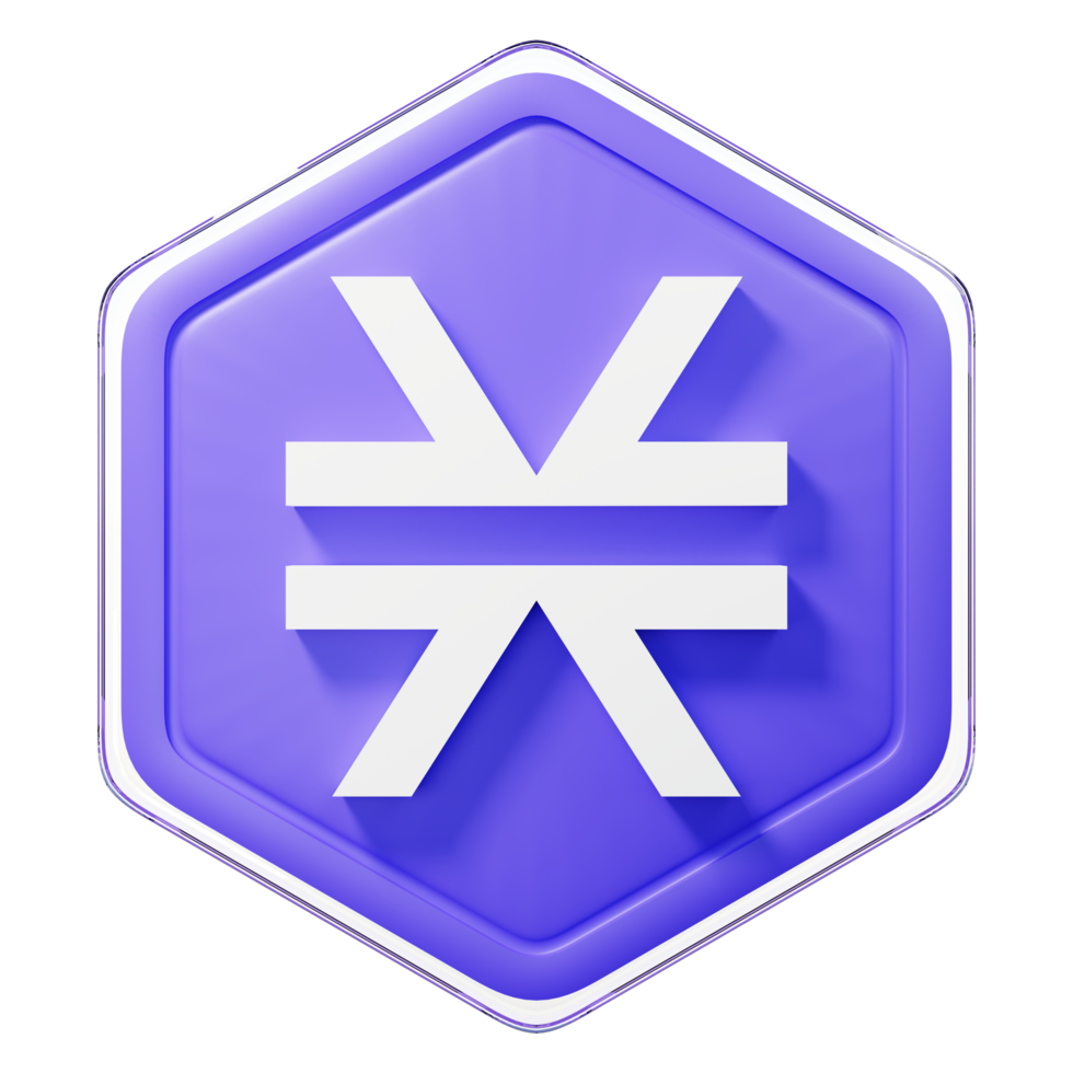 Stacks STX Badge Crypto 3D Rendering png