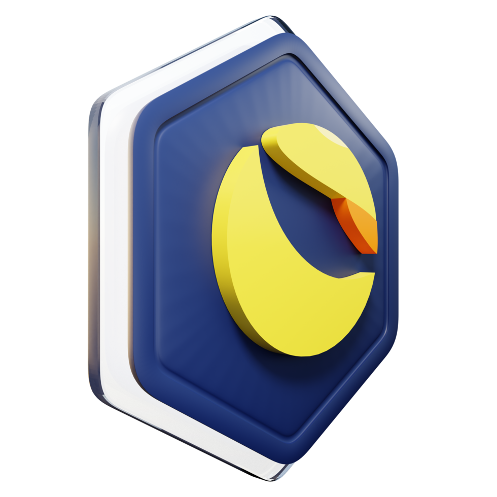 Terra LUNA Badge Crypto 3D Rendering png