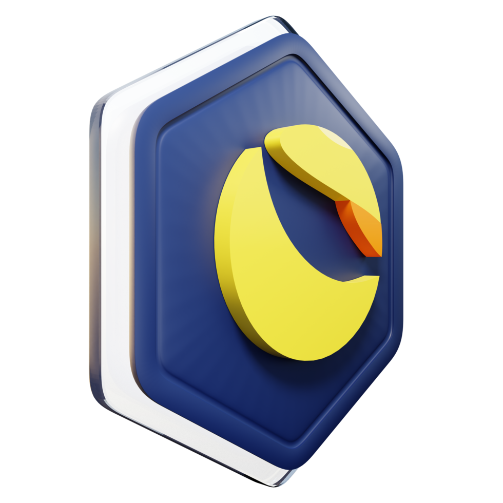 badge terra luna crypto rendu 3d png