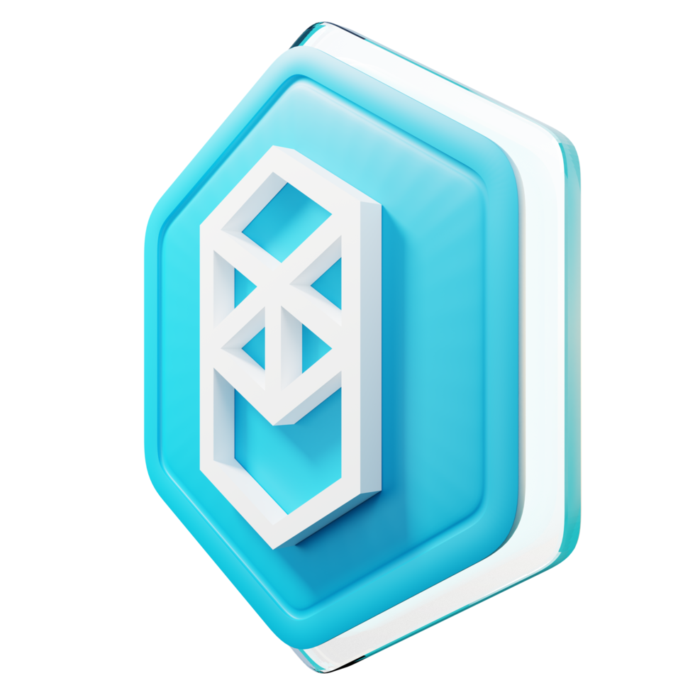 Fantom FTM Badge Crypto 3D Rendering png