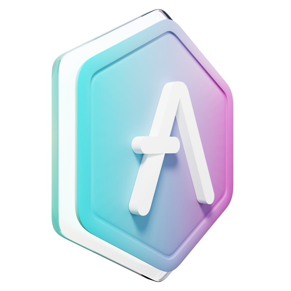 aave badge aave crypto rendu 3d png