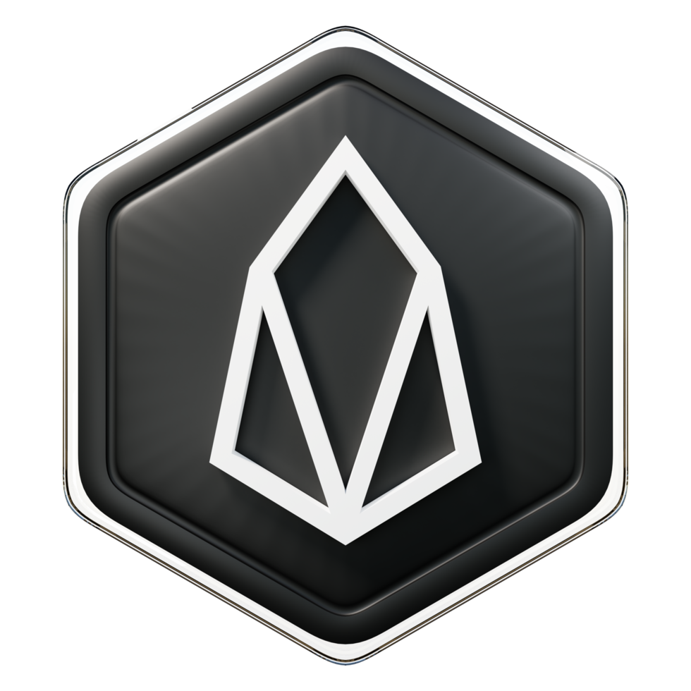 EOS EOS Badge Crypto Isolated On White Background Blockchain Technology 3D Rendering png