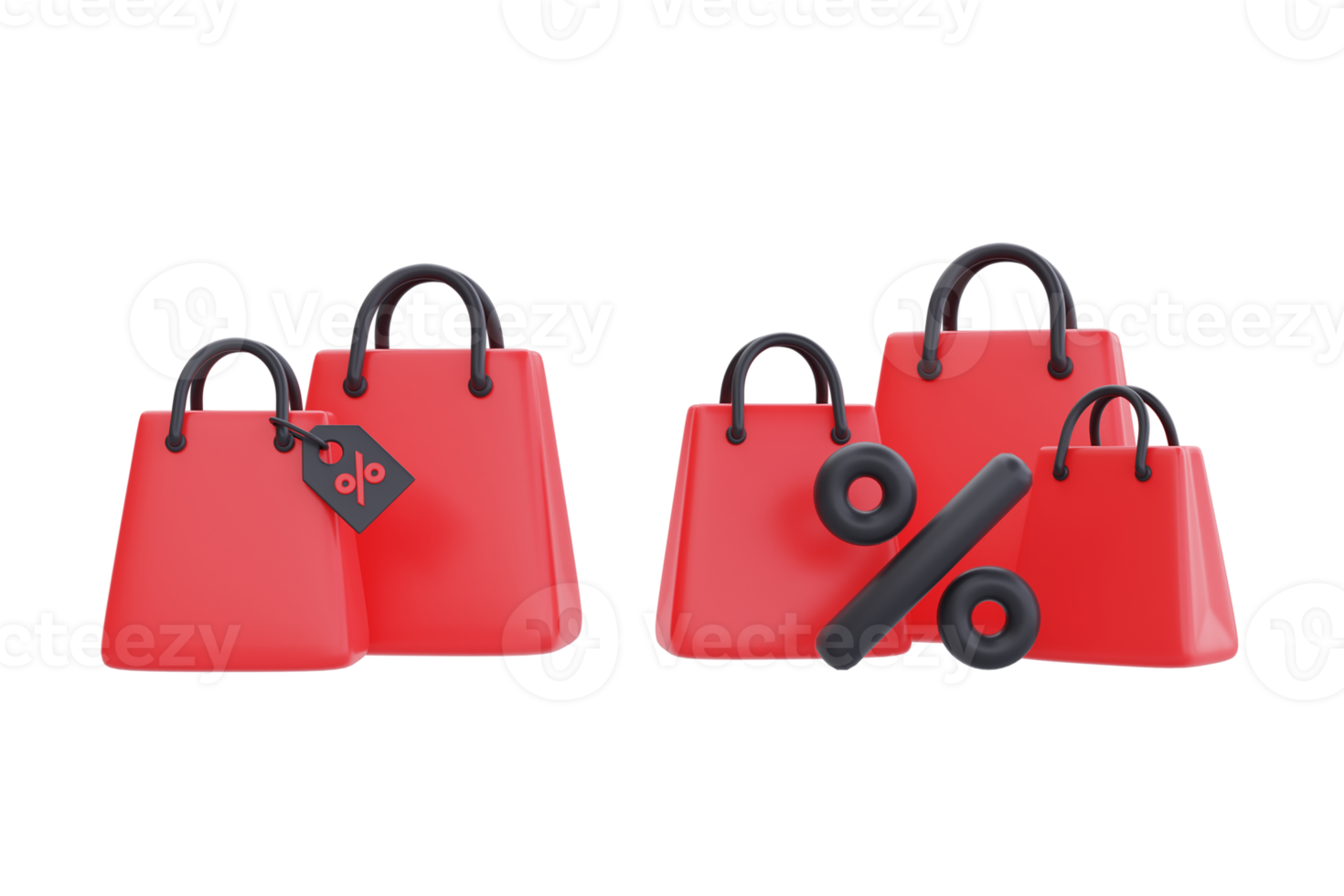Black Friday Super Sale with shopping bags, Christmas and Happy New Year promotion, 3d rendering. png